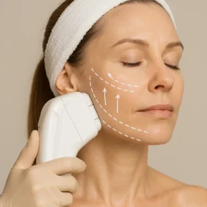 Woman having HI-FU to reduce wrinkles call LA LIPO Tring Now!