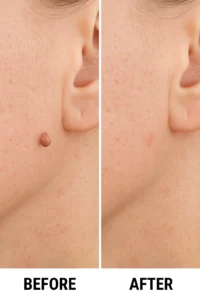 Skin tags removal Tring before and after