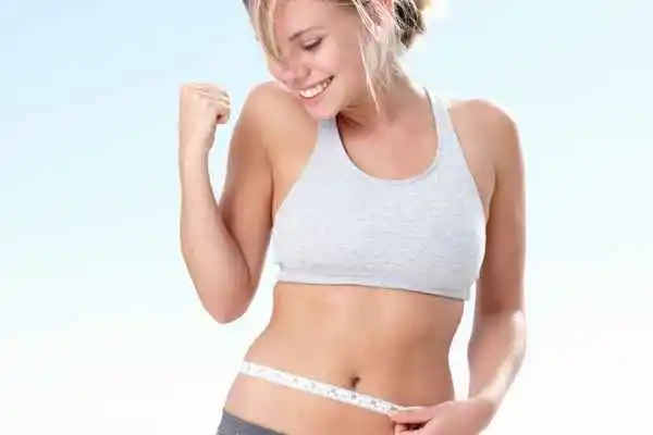 woman happy after fat reduction treatment Tring