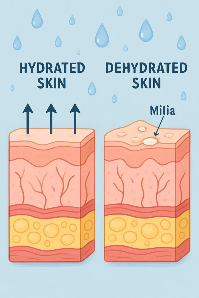 The importance of hydration and milia production Tring