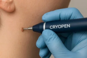Person receiving skin tag removal Tring