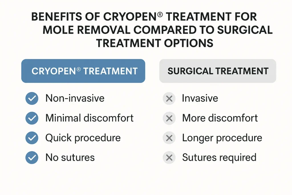 Benefits of facial mole removal Tring - call our team today to book a consultation
